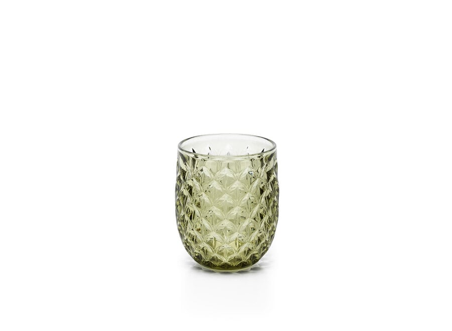 The Starbeam Water Glass - Olive Green