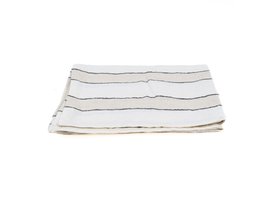 The Provence Napkin - Natural Black White - 45x45