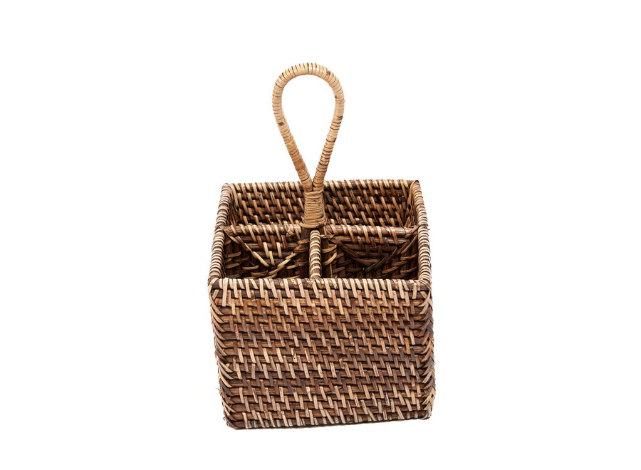 De Rattan Bestekhouder N°4 - Natuurlijk Bruin