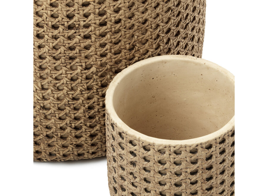 The RattanRock Planter - Natural - L