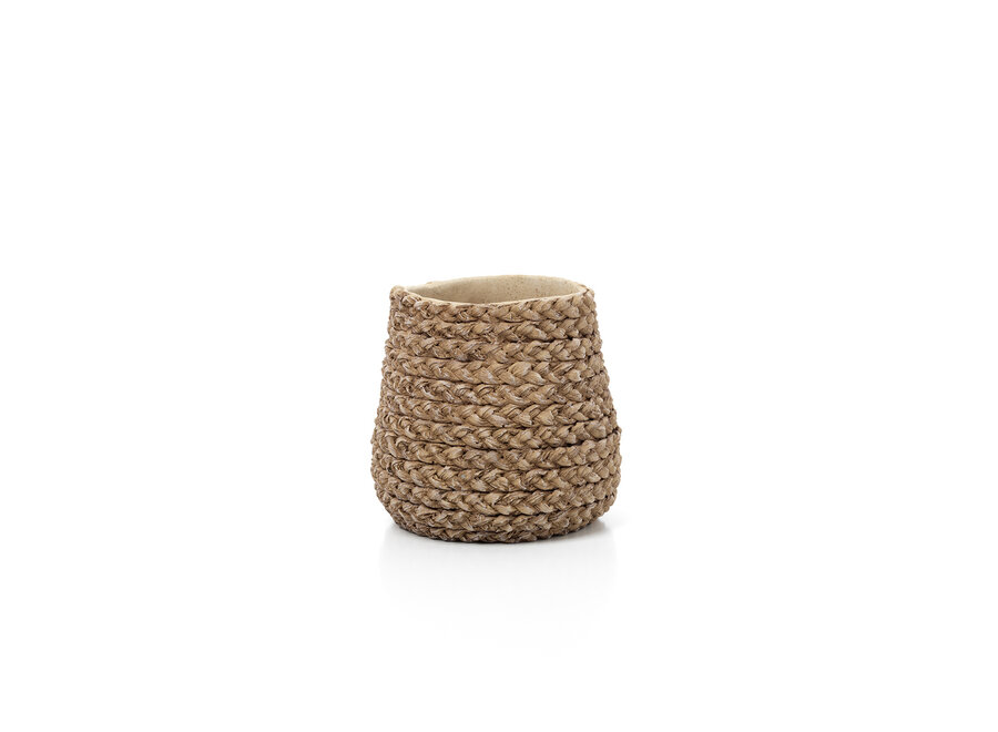 Le Cache-Pot Fake Braided - Naturel - S