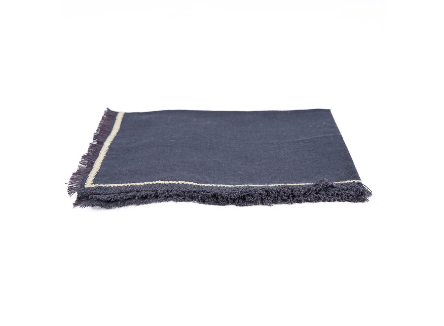 Die Tuscany Serviette - Schwarz Natur - 45x45