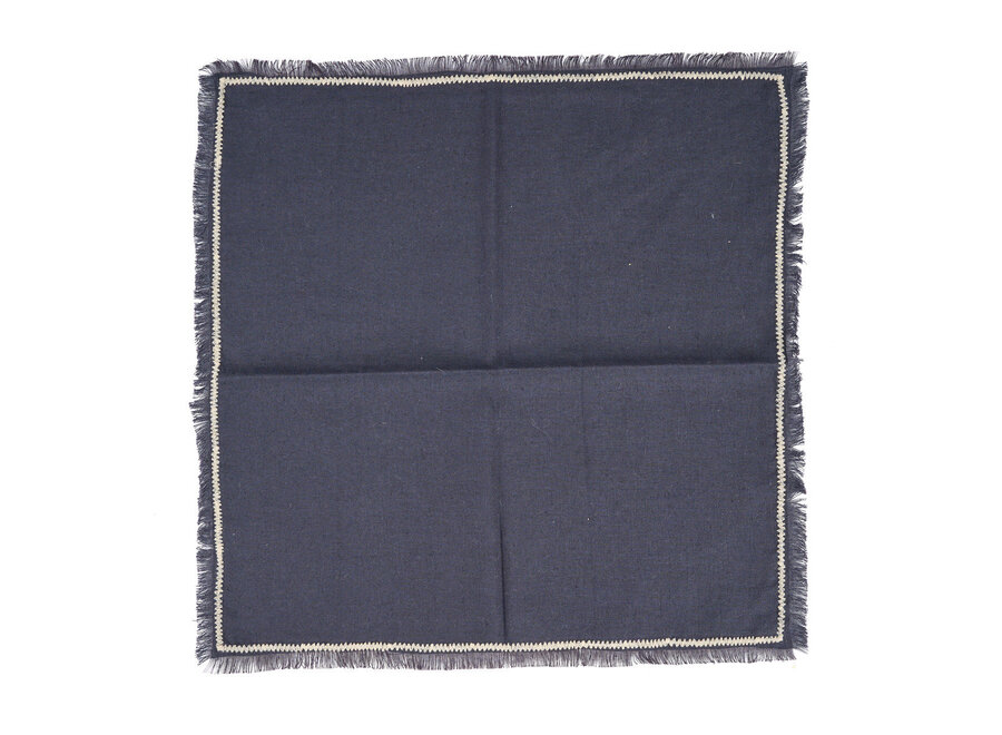 Die Tuscany Serviette - Schwarz Natur - 45x45