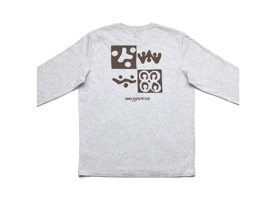 Le Checkerboard L/S T-Shirt - Gris ChinÉ - S
