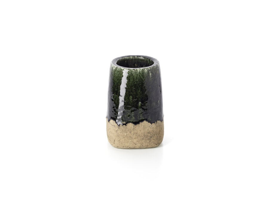 De Moss Kegel Bloempot - Beton Groen - M