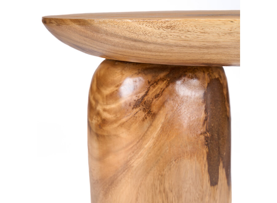 The Mango Drum Side Table - Natural