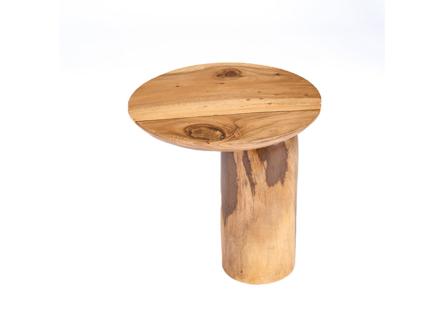 The Mango Drum Side Table - Natural