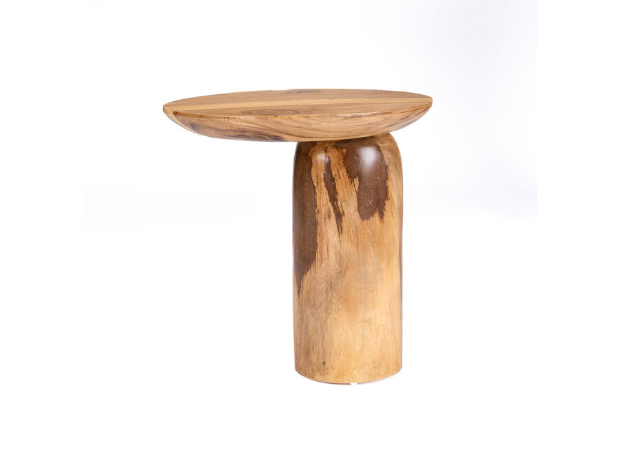 The Mango Drum Side Table - Natural