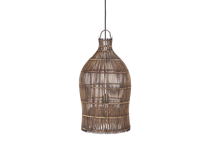 The Woven Bell Pendant - Dark Walnut - S