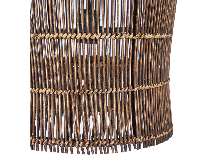 Die Woven Bell Hängeleuchte - Dunkles Walnuss - S