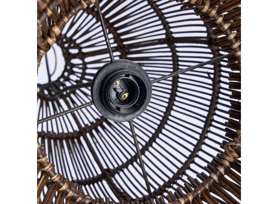 De Woven Bell Hanglamp - Donker Walnoot - S