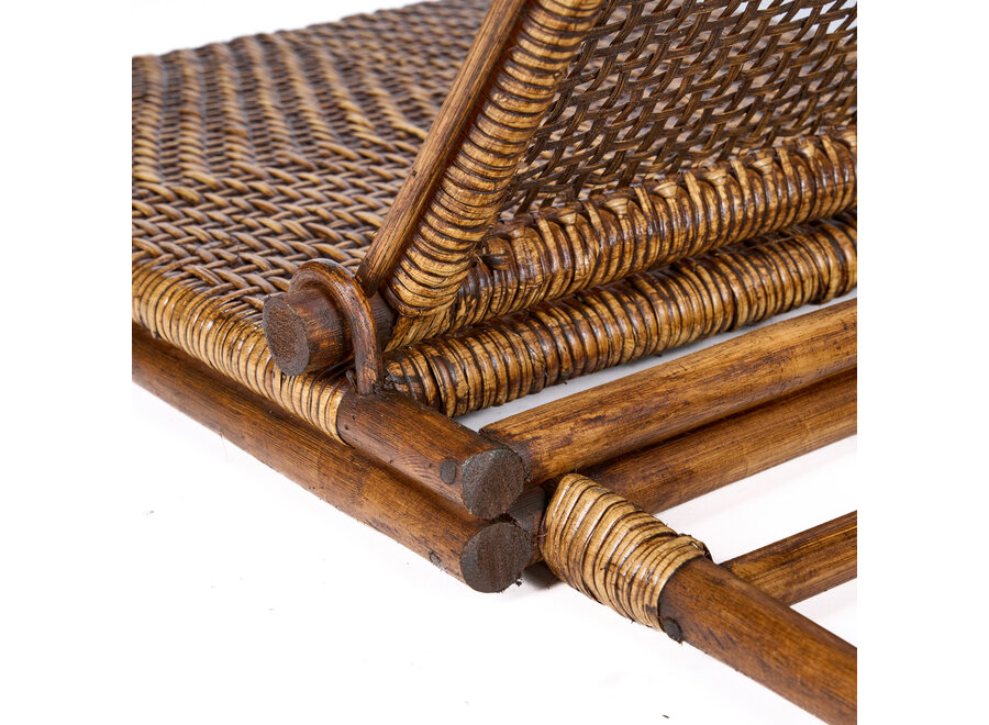Il Lettino in Rattan - Noce Scuro