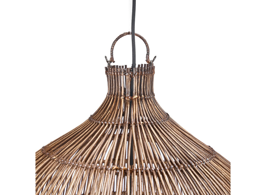 The Woven Bell Pendant - Dark Walnut - XL