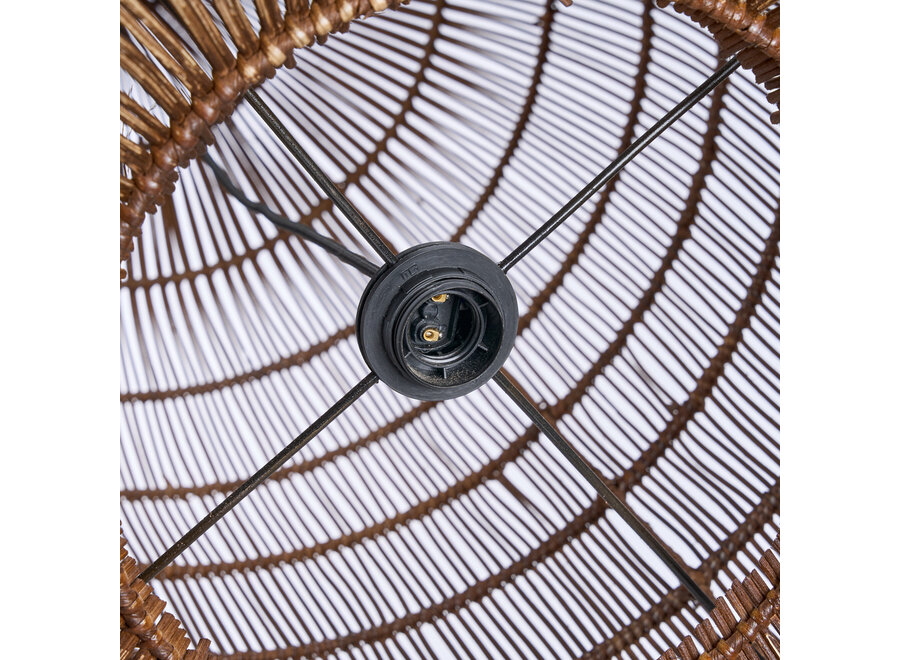 La Lampada A Sospensione Woven Bell - Noce Scuro - XL