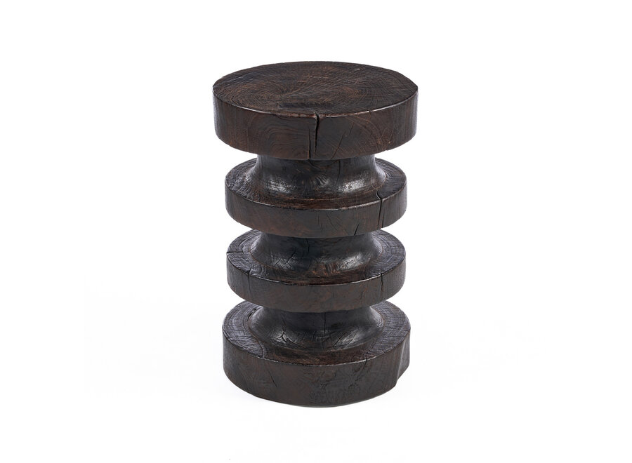 De Mocha Rings Bijzettafel - Donker Notenhout