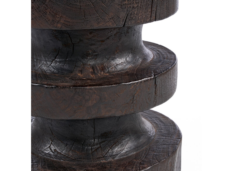 De Mocha Rings Bijzettafel - Donker Notenhout