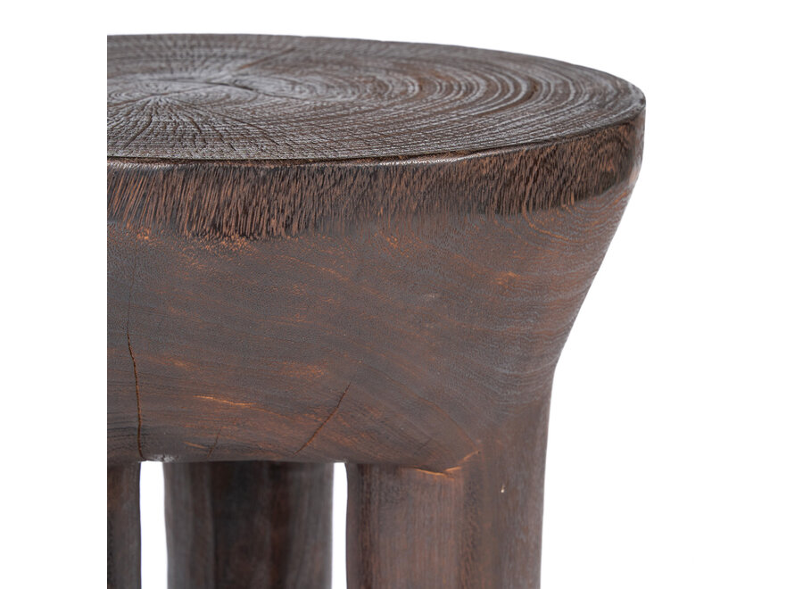 De Java Tripod Bijzettafel - Donker Notenhout