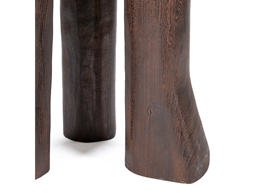 The Java Tripod Side Table - Dark Walnut