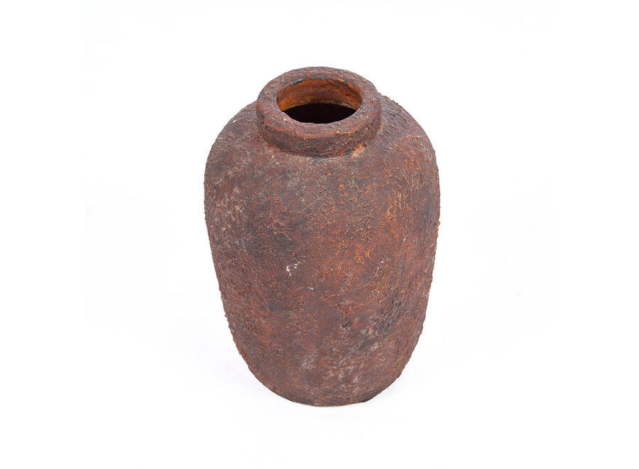 Die Clay Echo Vase - Burgunderrot - S