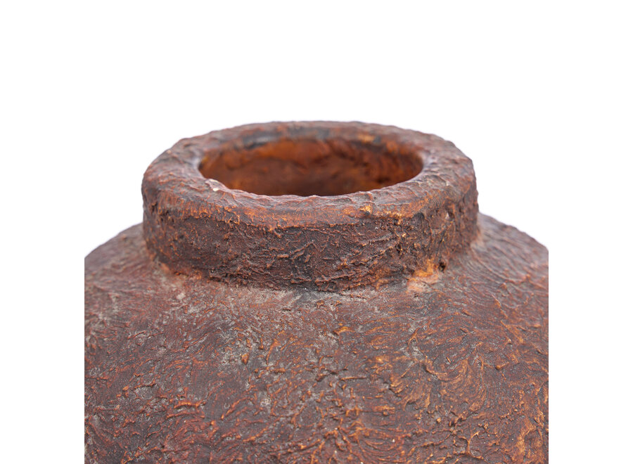 Die Clay Echo Vase - Burgunderrot - S