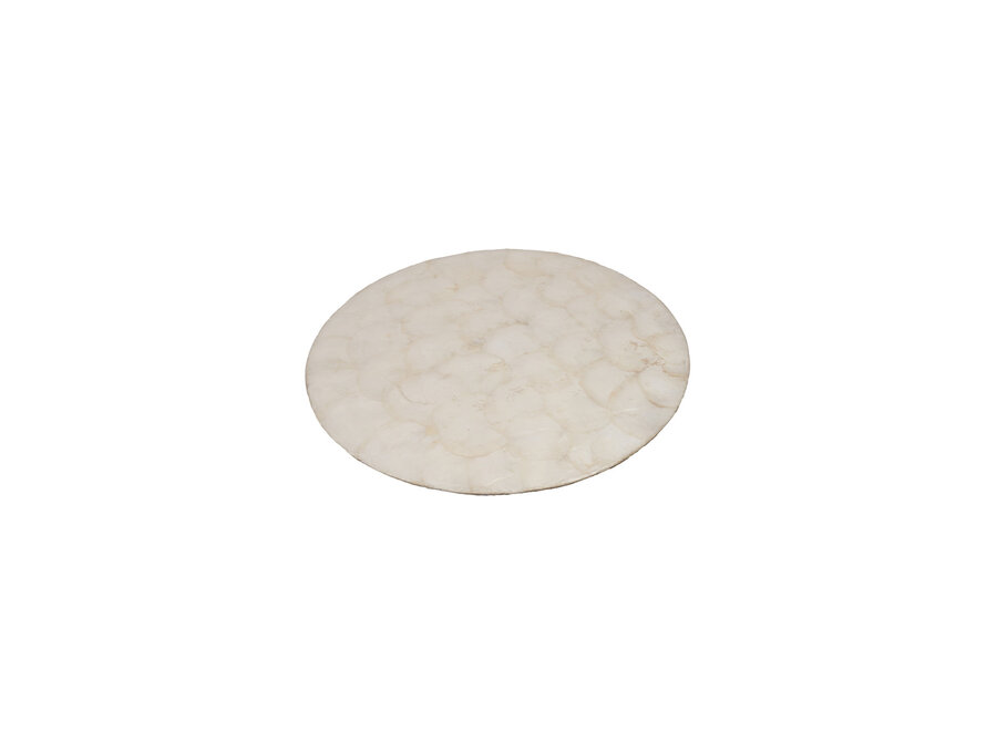 The Mother of Pearl Coaster - White