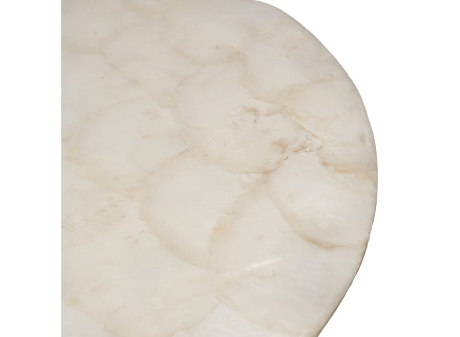 The Mother of Pearl Coaster - White