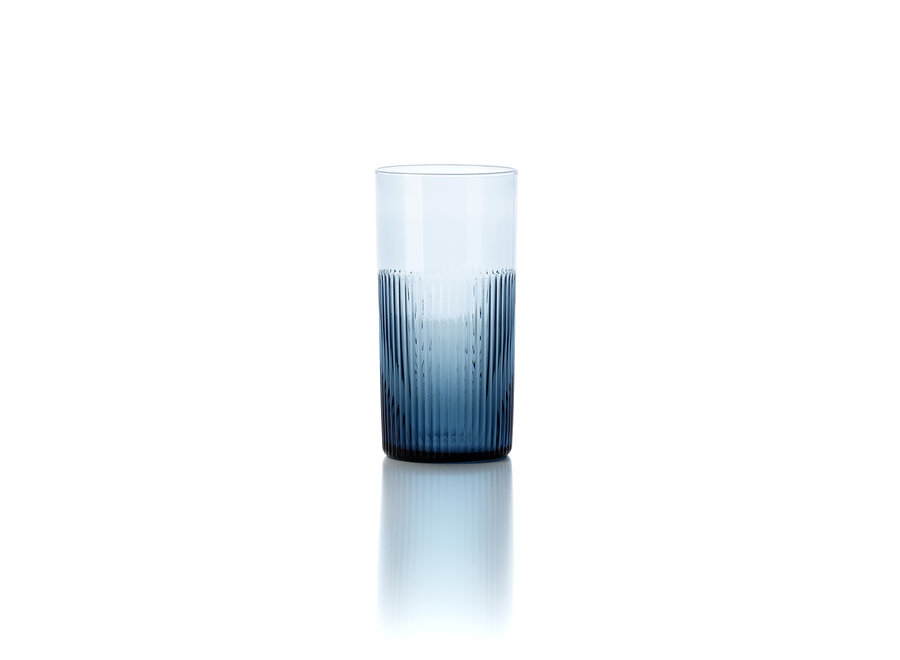 El Vaso Alto Ondulado Azure – Azul