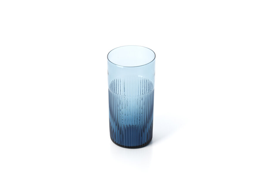 De Azure Gegolfde Hoge Tumbler – Blauw