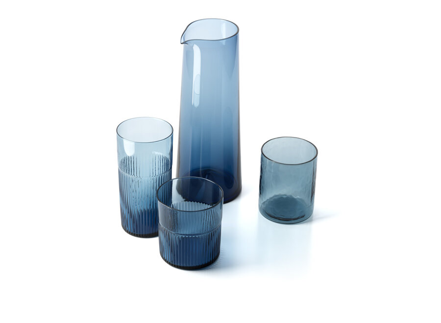 El Vaso Bajo Ondulado Azure – Azul