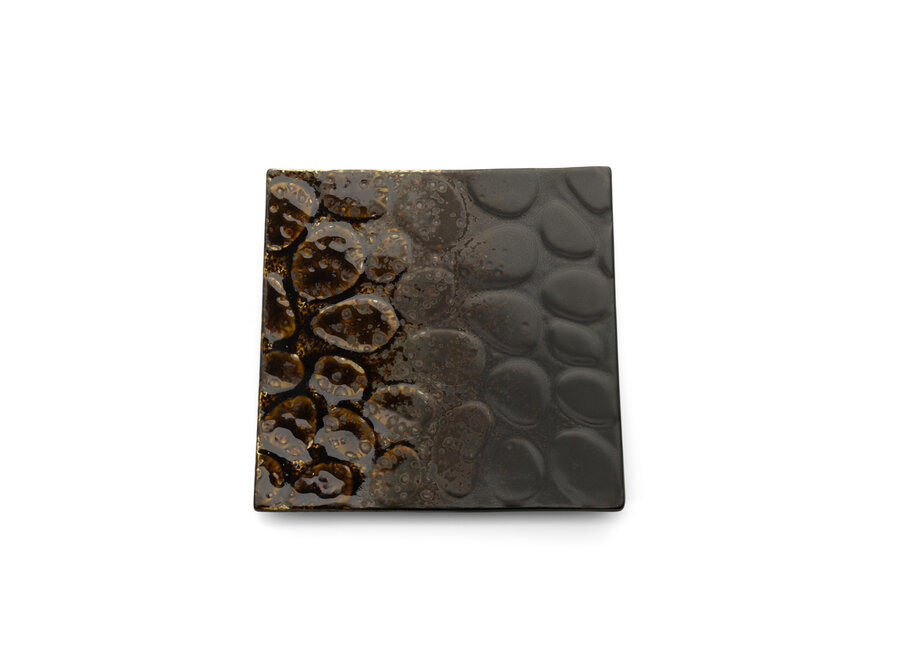 The Merapi Square Plate - Brown