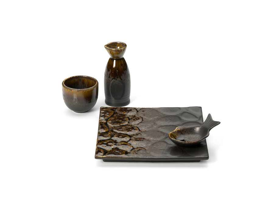 The Merapi Fish Shaped Bowl - Brown - S