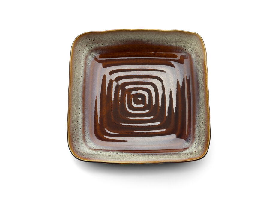 L’Assiette Carrée Smoked Horizon - Brun Gris - M