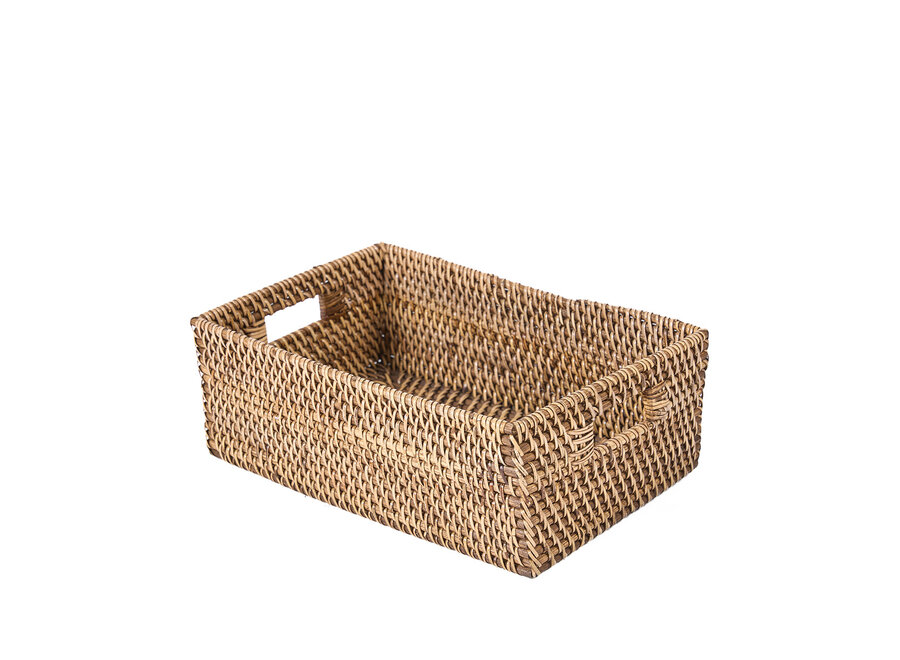 De Rattan Opbergbox - Natuurlijk Bruin