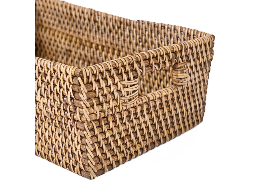 La Caja de Almacenamiento de Ratán - Marrón Natural
