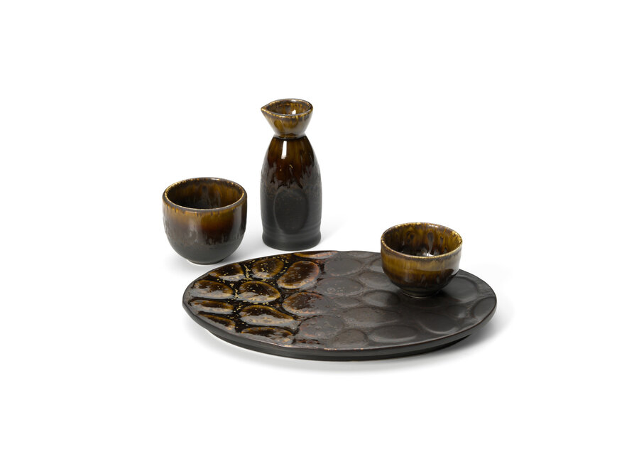 The Merapi Oval Plate - Brown