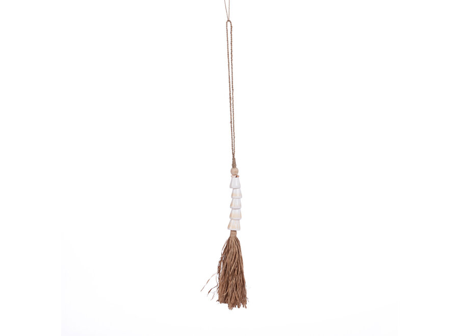 The Cone Shell Tassel - Natural White