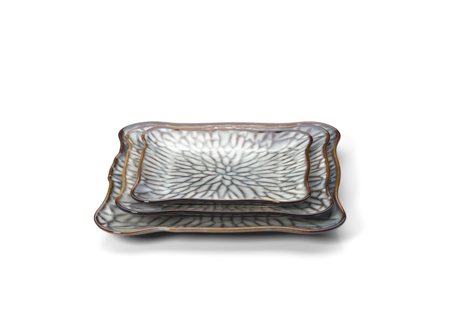 L’Assiette Carrée Lotus Ice - Gris Brun - XL