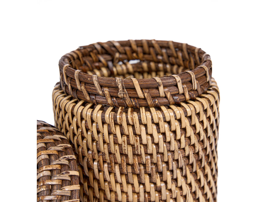 De Rattan Pot - Natuurlijk Bruin