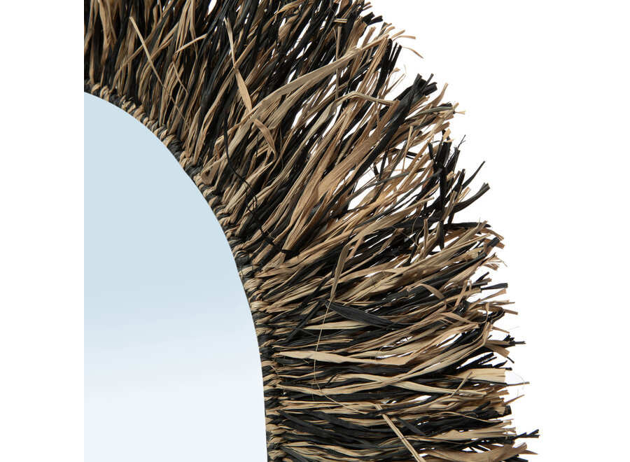 Lo Specchio Raffia Fringe - Nero Naturale - L