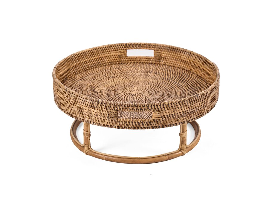 Le Rattan Rise Tray - Brun Naturel
