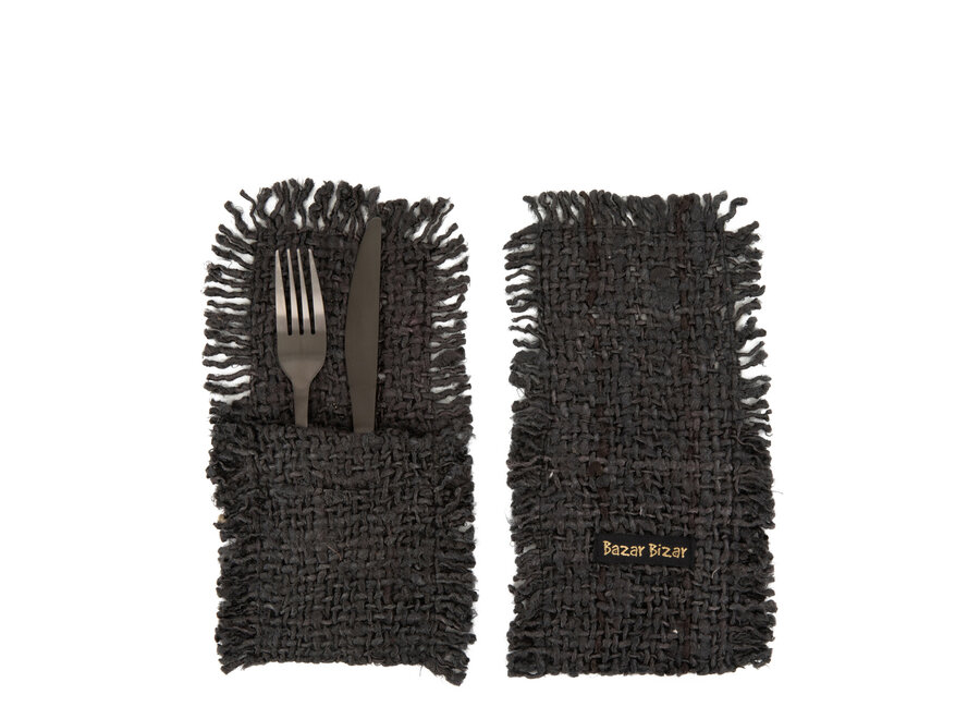 The Oh My Gee Cutlery Holder - Black Navy