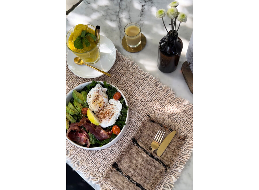 Het Oh My Gee Bestekzakje - Beige Zwart