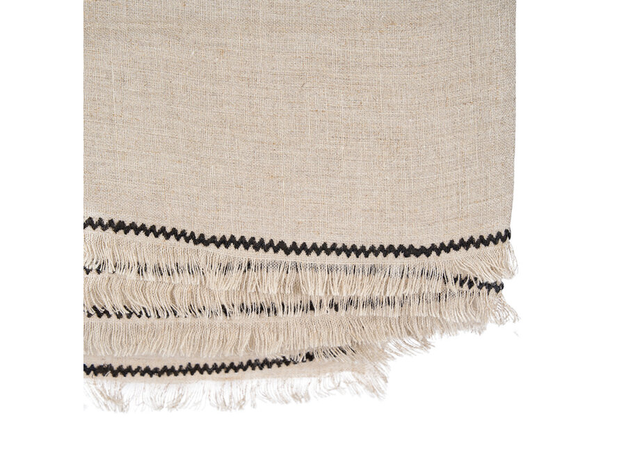 The Tuscany Tablecloth - Natural Black - 150x250