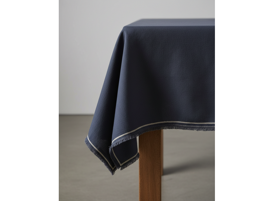 The Tuscany Tablecloth - Black Natural - 150x300