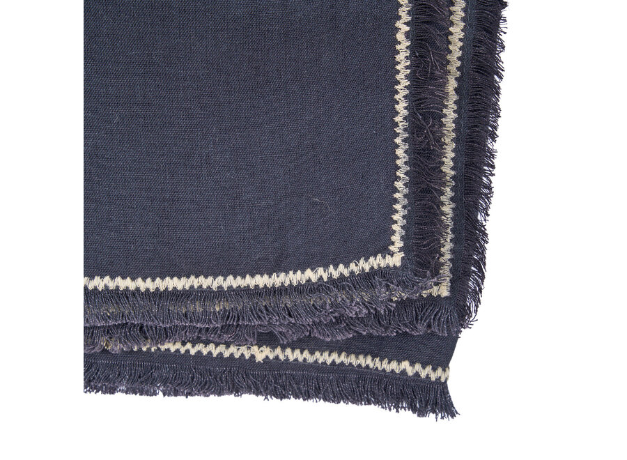 Die Tuscany Tischdecke - Schwarz Natur - 150x300