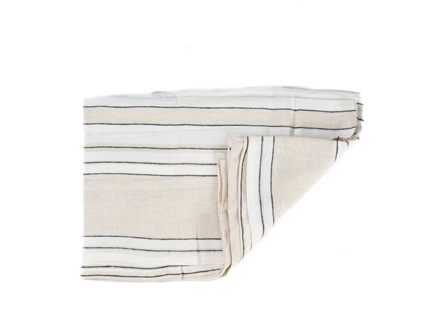 The Provence Tablecloth - Natural Black White - 150x250
