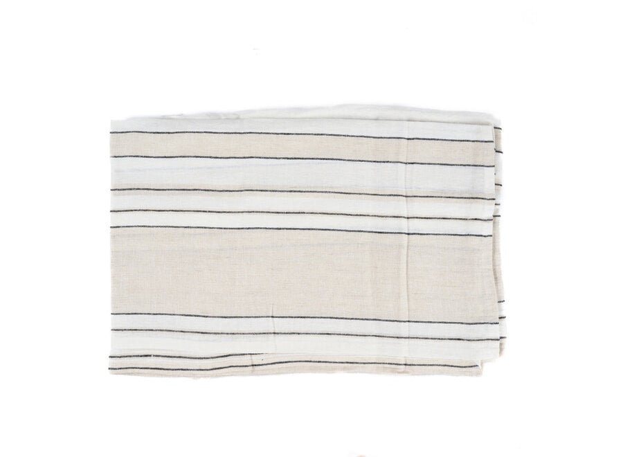 The Provence Tablecloth - Natural Black White - 150x250