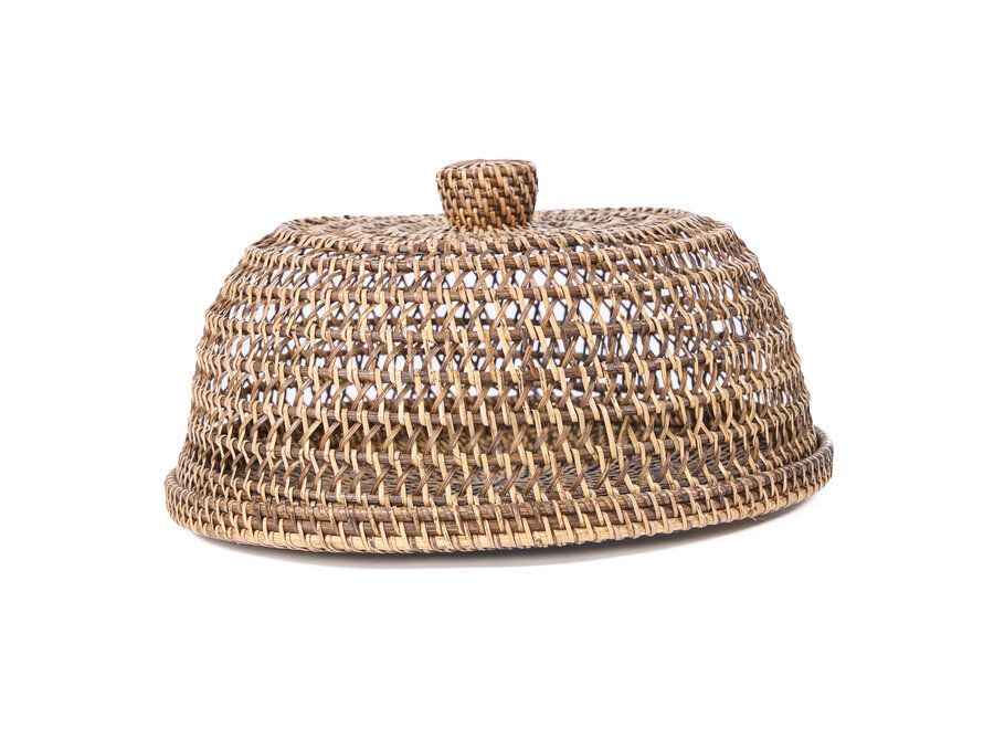 La Copertura Alimenti In Rattan - Marrone Naturale - L