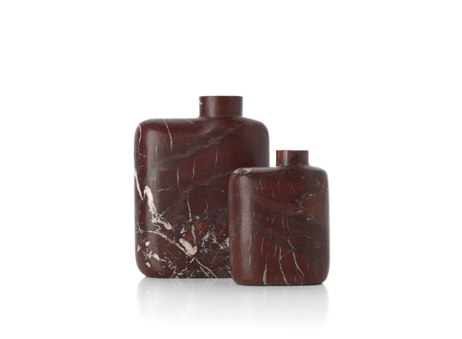 Il Vaso In Marmo Rosso Levanto - Rosso Vino - Alto