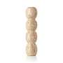 De Travertine Totem Taper Kaarshouder - Beige - L